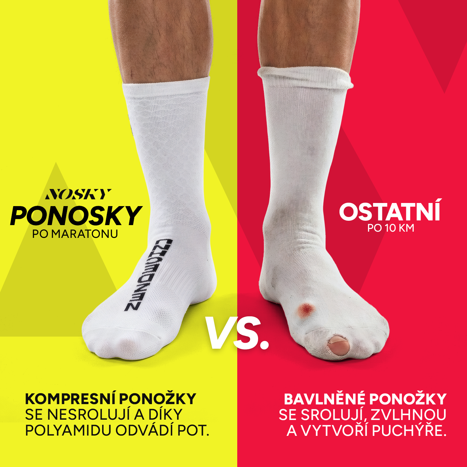PONOSKY — sportovní kompresní ponožky