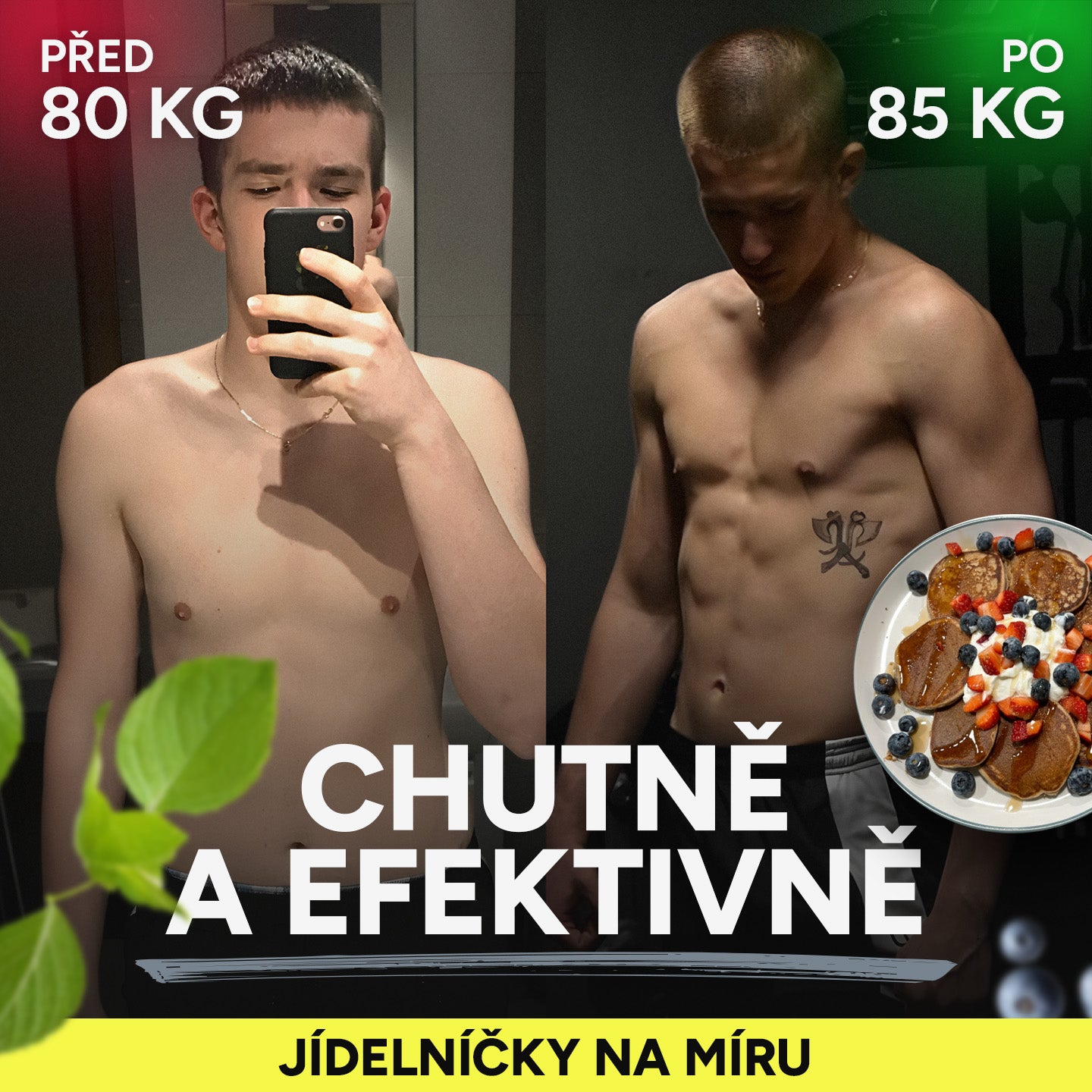Jídelníček - muži, co chtějí nabrat svaly