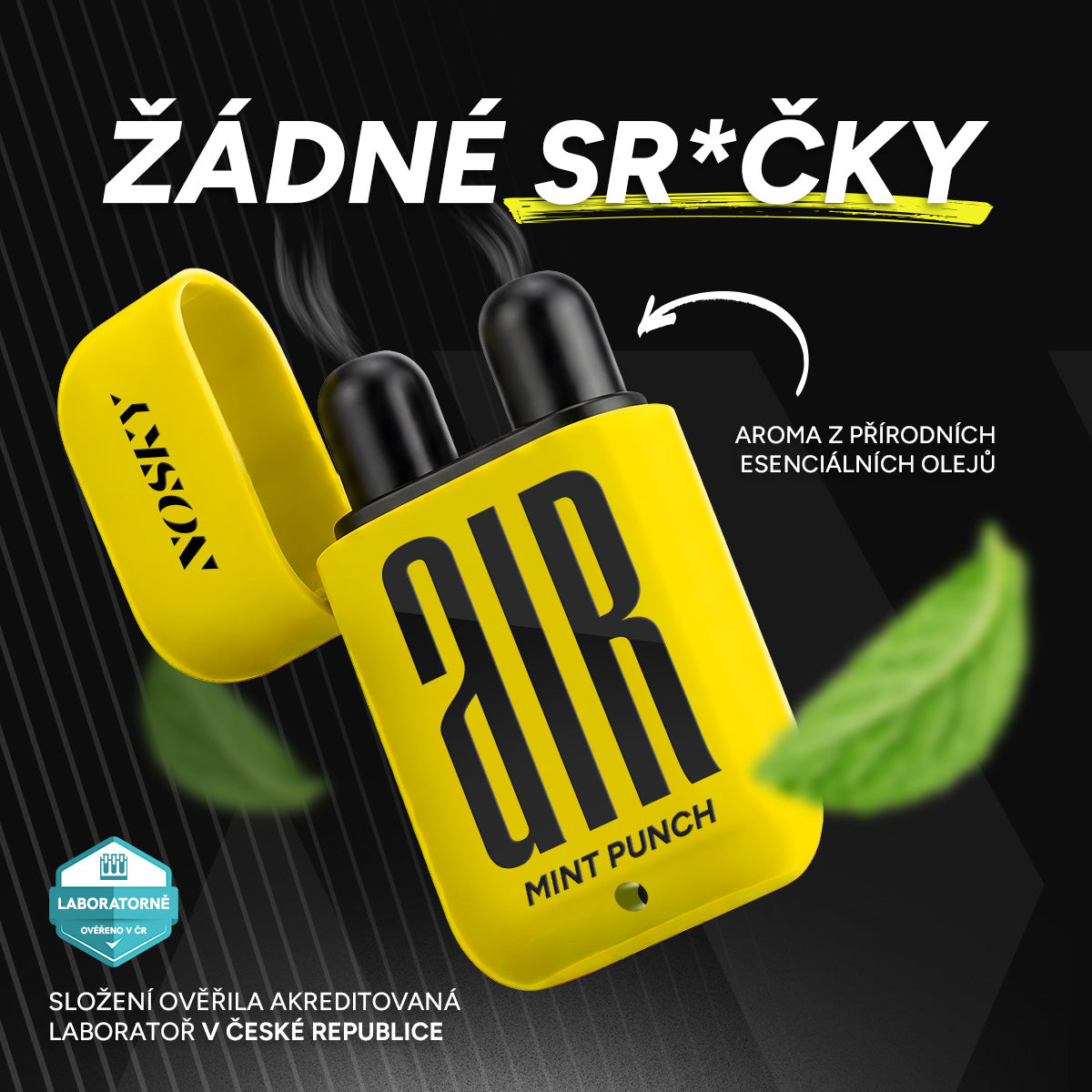 NOSKY AIR Mint Punch - složení ověřila akreditovaná laboratoř VŠCHT Praha #Vůně_Mint Punch